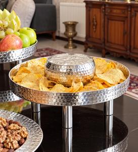 Plateau à chips et à sauce décoratif fait main pour la maison, les hôtels, la table à manger, les fêtes, les apéritifs et les collations, plateau à nachos et à sauce - Product Image 1