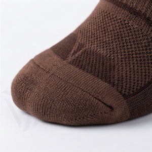 Brown Crew <b>Socks</b> Geometric Pattern Breathable Polyester Spandex Hiking Outdoor Adult Autumn Wear - Product Image 6