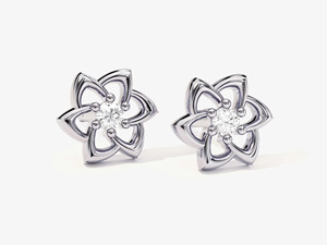 Pendientes de Aro de Lujo con Diamantes Cultivados en Laboratorio en Oro Rosa para Regalo de Boda o Compromiso - Product Image 5