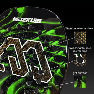 Nouvelle arrivée personnalisée de raquettes de paddle de haute qualité, prêtes à être expédiées, avec housse rembourrée, protection de bord blanche, logo central - Product Image 6