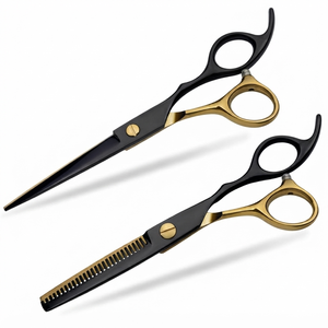Ensemble de 2 ciseaux à cheveux professionnels, outils de coiffure pour salon et maison, ciseaux à cheveux en acier inoxydable, ciseaux de barbier - Product Image 6