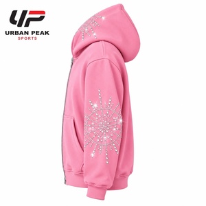 Sweat-shirt exclusif pour homme avec strass, designs créatifs scintillants, couleurs coordonnées et style urbain distinctif - Product Image 4