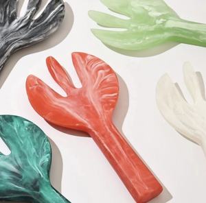 Juego de 2 Cucharas de Resina con Acabado Oxidado Ahumado, Utensilios Rústicos Hechos a Mano para Comedor, Cocina y Servicio Decorativo - Product Image 4