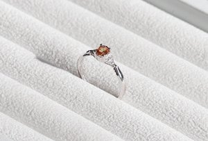 Citrine <b>Ring</b> 925 Sterling Silver Gemstone <b>Ring</b> With Cubic Zirconia Accents November Birthstone Elegant <b>Ring</b> - Product Image 6