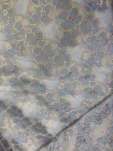 Double Cloth Organza Jacquard Fabric with Zari Detailing | Floral Jacquard Fabric <b>for</b> Designer Apparel - Product Image 6