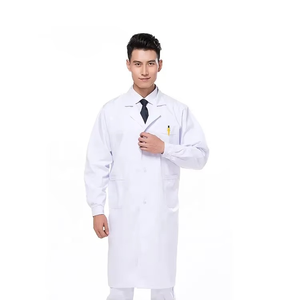 Batas de laboratorio premium para médicos o enfermeras, uniforme de hospital blanco personalizable, chaqueta médica de manga larga, ropa de trabajo para médicos y enfermeras. - Product Image 4