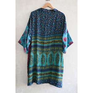 ชุดกิโมโนผ้าไหมระบายอากาศดีไซน์เนอร์พลัสไซส์สำหรับผู้หญิง ชุดคลุมยาวหรูหราสไตล์โบโฮ ชุดนอนทันสมัย - Product Image 4