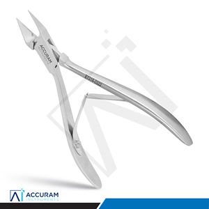 Coupe-ongles professionnel Accuram pour doigts et orteils, pince à cuticules, coupe-ongles à mâchoires affûtées en acier inoxydable, podologie, manucure, ouverture large des mâchoires - Product Image 1