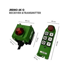 Control Remoto Industrial por Radio para Grúa y Cabrestante, Velocidad Única, 100-240 VCA, JEICO JREMO 6K G, Fabricado en Corea - Product Image 2