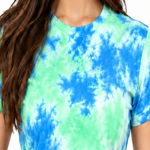 Premium Women <b>Tie</b> <b>Dye</b> Short Sleeve T-<b>Shirt</b> 100% Cotton Regular Fit Casual Spring Casual Spring Summer Breathable <b>Tie</b> <b>Dye</b> <b>Shirt</b> - Product Image 4