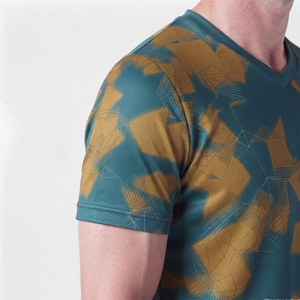 Camiseta con costuras duraderas para hombre, protección UV, ajuste cómodo, ropa deportiva moderna, camiseta transpirable para hombre - Product Image 5
