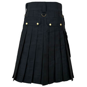 กางเกงคิลท์อเนกประสงค์สีดำสำหรับผู้หญิง มี 6 กระเป๋า ตกแต่งกระดุมทองเหลือง สไตล์สก็อต ฮายแลนเดอร์ แฟชั่นทันสมัยสำหรับผู้หญิง ปี 2026 - Product Image 2