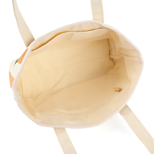 Bolsa de Mano Tipo Tote a Rayas, de Poliéster/Algodón, Amarillo y Blanco, Moderna, Ecológica, Resistente al Agua, Tejida, para Regalo Promocional - Product Image 3