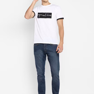 T-shirts vierges unis pour hommes, style col rond, fitness, mode, imprimés, manches courtes, en coton, OEM, décontractés, pour garçons, vente en gros - Product Image 4