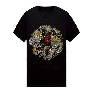 T-shirts en coton 100% pour hommes avec logo personnalisé et impression de strass - Design personnalisé, vente en gros, meilleur prix - Product Image 1