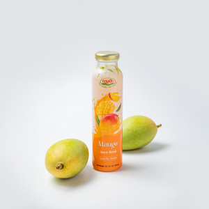 Proveedor caliente NAWON Fábrica en Vietnam Mango Juice Drink 300ML Botella de vidrio Muestra gratis OEM ODM Producto Mejor calidad Refresco - Product Image 1
