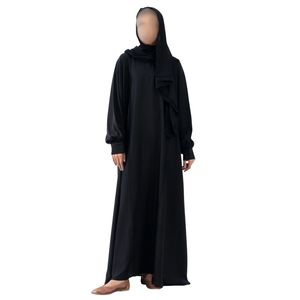 Neutral Beige <b>Abaya</b> <b>For</b> <b>Women</b> Muslim Modest Dress Dubai Style Islamic Kaftan Jalabiya Long Sleeve Evening Gown Minimalist Design - Product Image 6