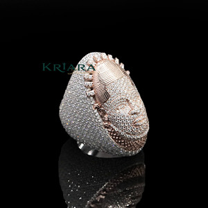 Anillo de Plata 925 con Diamante Cultivado en Laboratorio, Diseño Étnico, Unisex, para Uso Diario - Product Image 4