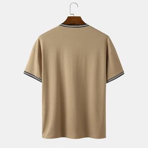 Quick Dry <b>Pocket</b> Men's Regular Fit Anti-Wrinkle T-<b>Shirt</b> with Short Sleeve Knitted Fabric Casual - Product Image 2