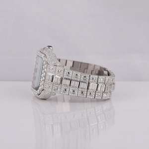 Bracelet de luxe en acier inoxydable 20 mm, style diamant entièrement serti, unisexe, papillon, résistant à l'eau, mouvement mécanique, haute qualité - Product Image 3