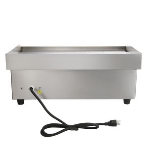 Plancha Eléctrica Comercial de Acero Inoxidable, 21 x 11.8 Pulgadas, Plana, 1750W de Potencia, Temperatura Ajustable de 122 a 570 Fahrenheit - Product Image 3