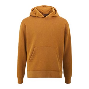 Sudadera con Capucha Unisex Marrón Sólido, Informal, con Bolsillo, Corte Regular, Otoño, 100% Algodón, Forro Polar Ecológico - Product Image 3
