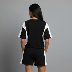 Custom Women's 100% Cotton Fleece Sports Top Above-Knee Shorts Lace Embellishments Customizable Colors/Sizes Casual <b>2</b>-<b>Piece</b> <b>Set</b> - Product Image 6