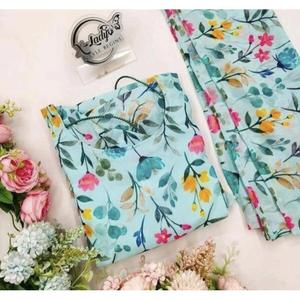 VESTIDO DE TRABAJO CON ESTAMPADO DE GEORGETTE DE DISEÑADOR Y BORDE DE ENCAJE CON DUPATTA SKY - Product Image 2