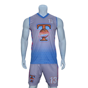 ชุดบาสเก็ตบอลแบบไม่มีแขนสั่งทำคุณภาพสูง ป้องกันแบคทีเรีย สำหรับทุกเพศ พิมพ์ลายโลโก้ด้านหน้า มีไซส์ใหญ่ ขายส่ง ผ้าตาข่ายคอวี - Product Image 1