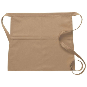 Delantal de algodón tejido para mujer, color coral, con cierre de lazo blanco, para uniforme de restaurante, camarero, barman, personal, artículo nuevo. - Product Image 2