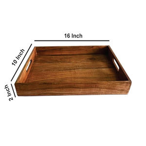 Bandeja de Servir de Madera Hecha a Mano con Acabado Elegante, Uso Multiusos para el Hogar, Hotel, Cocina, Decoración de Mesa de Centro, Venta al por Mayor - Product Image 3