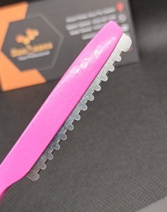 Rasoir de haute qualité en acier inoxydable pour l'épilation, couteau à éclaircir les cheveux, manche en bois, outils de barbier, équipement de salon - Product Image 2