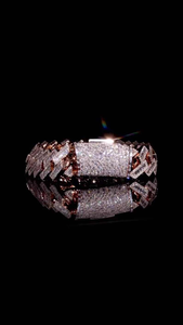 Luxury Moissanite Cuban Link Bracelet Rose Gold Iced Out 925 Silver Hip Hop Statement Jewelry Gift for <b>Men</b> Women Shine - Product Image 2