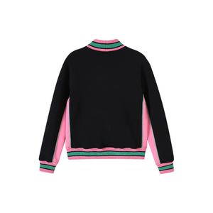 AKA Black Air Tech Fleece Warm Up <b>Jacket</b> <b>Pink</b> Green Trim Full Zip Athletic <b>Jacket</b> Women's Casual Sports Outerwear - Product Image 2
