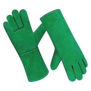 Gants de soudage en cuir de vachette pleine fleur haute performance, résistants à l'abrasion et à la chaleur, protection longue durée des mains, sécurité - Product Image 3