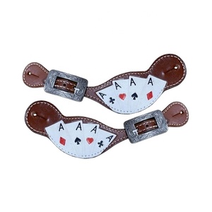 Saman สายหนังแท้สลักหัวเข็มขัดแบบตะวันตก - Product Image 2