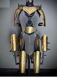 Armadura de Acero Plateada con Grabados de Estilo Medieval para Cosplay, Imitación Antigua Moderna, Modelo Brave Lady - Product Image 3