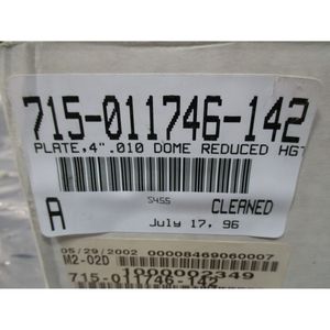LAM 715-011746-142 PLACA, 4" .010 DOME REDUCED - Equipo y piezas de semiconductores Trusted Global Legacy - Product Image 1