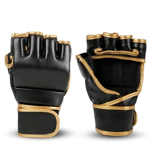 Gants d'entraînement MMA en cuir véritable avec sangle réglable, respirants, pour arts martiaux - Product Image 2