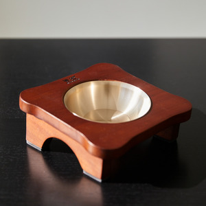 NOBBAN Premium Korean Traditional Bangjja Yugi Bronzeware Pet Bowl for Dogs & <b>Cats</b> (Single/Double) - Product Image 2