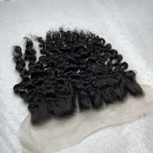 Frontal de Encaje Rizado Birmano HD Transparente 13x4 13x6 Pre-arrancado con Línea de Cabello Natural 100% Cabello Humano Rizado Profundo - Product Image 1