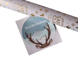 Kiss Cut Glossy <b>Paper</b> Stickers 100pcs Custom for Holiday Favors Candle Labels Gift Boxes Packaging and DIY - Product Image 6