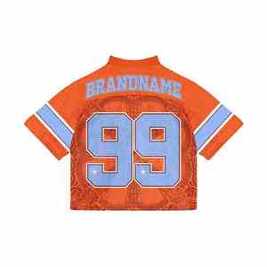 Sudadera de Fútbol Clásica con Cuello en V y Diseño Personalizado de Ropa Urbana, con Camiseta de Fútbol Retro Estampada de Malla - Product Image 2