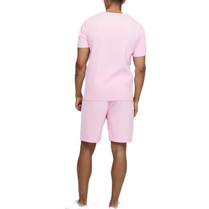 T-shirts côtelés en coton pour hommes, col rond, manches courtes, coupe ajustée, tee-shirt d'été pour la vente en gros sous marque privée - Product Image 2