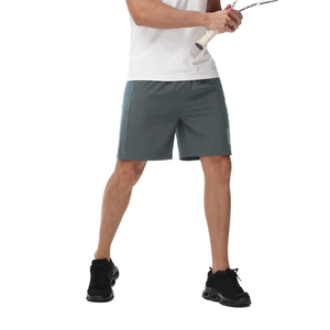 Custom Logo Men's Athletic Gym Shorts Mid Waist <b>Elastic</b> Breathable Windproof Eco-Friendly Canvas Fabric Solid Pattern - Product Image 2