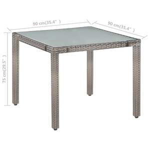 Conjunto de Jardín Gris Oscuro con Mesa y Sillas para Entretenimiento al Aire Libre - Product Image 6