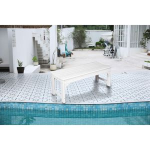 Banco Adirondack de HDPE para Todo Clima con Textura de Madera, Asiento de Polimadera Resistente a los Rayos UV para Patio, Jardín y Balcón - Product Image 2