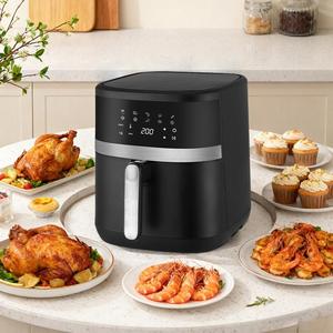 <span class=keywords><strong>Friteuse</strong></span> à air multifonctionnelle entièrement automatique sans fumée pour la maison, machine à frites 1800W, contrôle intelligent antiadhésif - Product Image 2