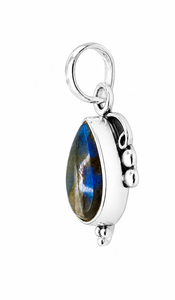 Magnifique pendentif en argent sterling 925 avec labradorite naturelle pour femme, bijou élégant fait main, cadeau idéal - Product Image 2