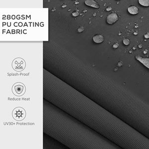 Tenda Parasole Retrattile 3,6x3m (12x10ft) 280gsm Resistente ai Raggi UV Grigio Scuro con Bracci Pieghevoli per Terrazzo Balcone Giardino, Proiezione Massima 5m - Product Image 6